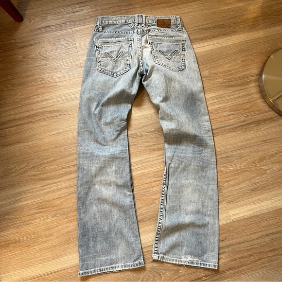 BKE Fulton Bootcut Jeans 28R Light Wash Y2K Distressed - Picture 2 of 9
